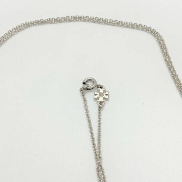 NWT Tory Burch Silver Miller Bubble Pendant Necklace - Picture 3 of 6